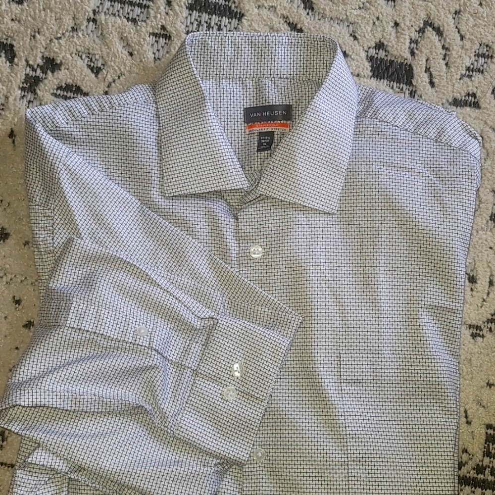 Men's Van Heusen Stain Shield Regular Fit Stretch 17/17.5 36/37 Shirt